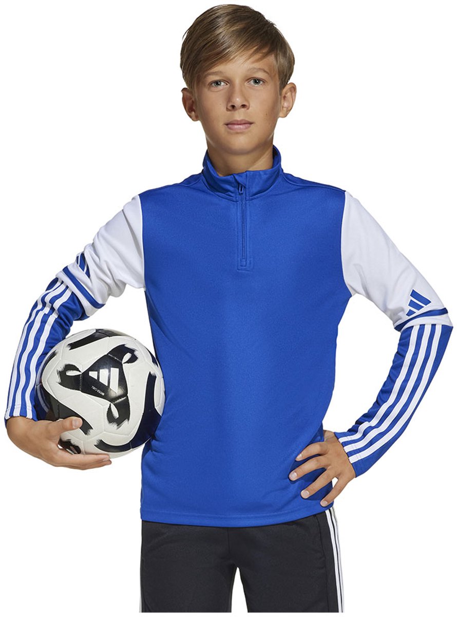 Adidas Squadra 25 Training Sweatshirt Met Halve Rits 13-14 Years Jongens Meisjes Blauw