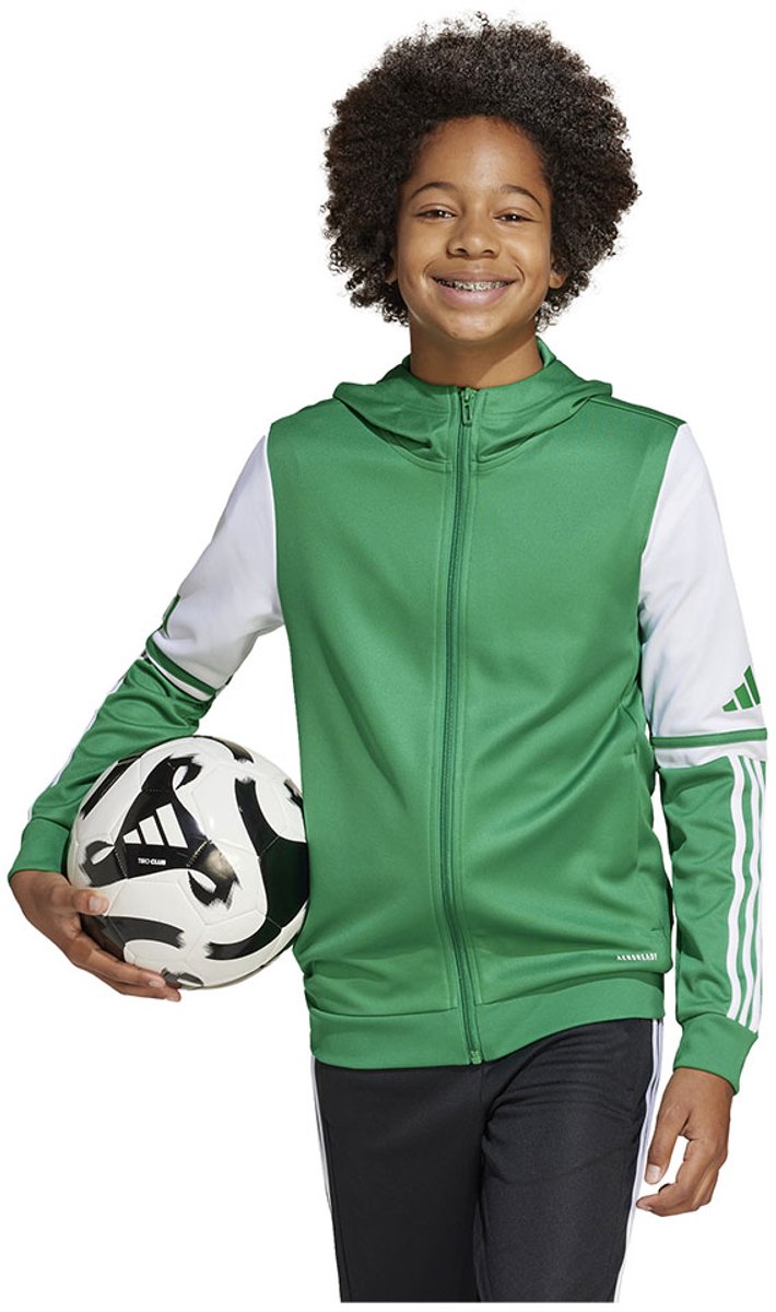 Adidas Squadra 25 Sweatshirt Met Rits Groen 11-12 Years Jongens,Meisjes