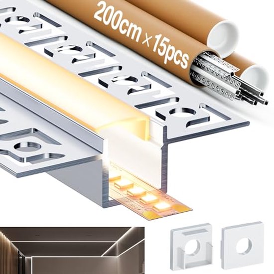 Aluminium Profielen voor Ledstrips - U-Vormige Hoekprofielen met Matte Afdekking