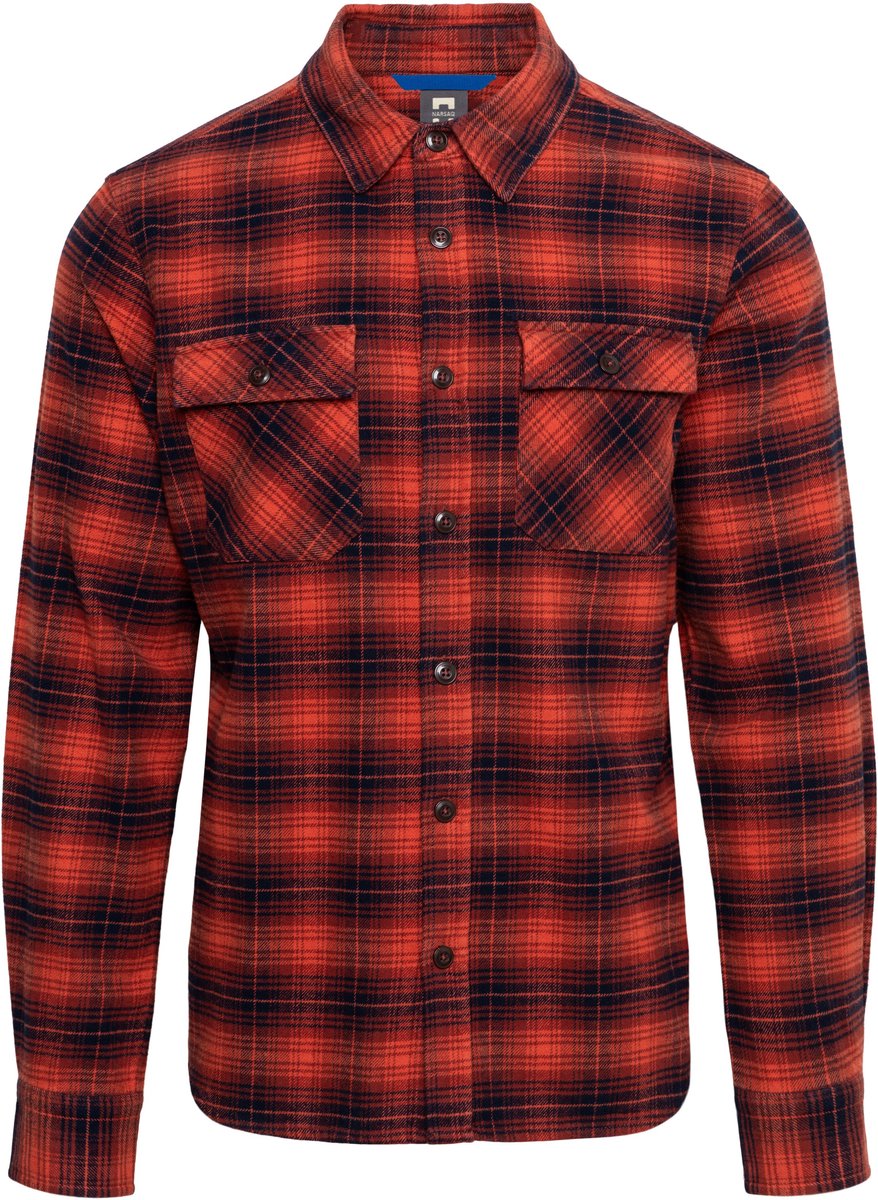 Narsaq Sermilik Blouse - Herenblouse lange mouw - Rooibos