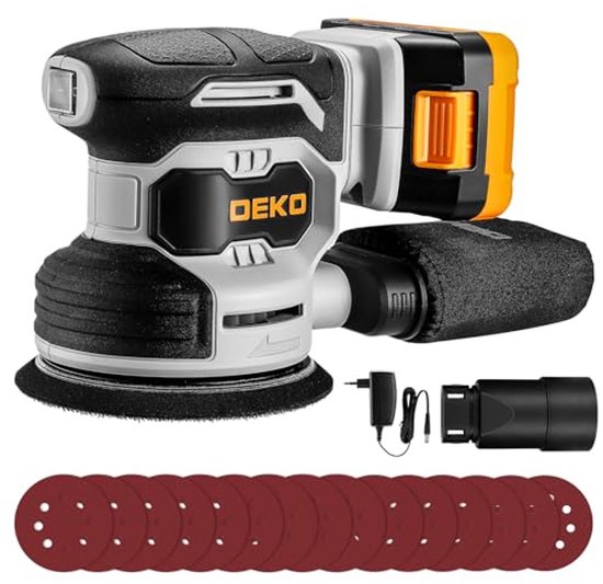 20V Exzenterschleifer Akku 125mm: DEKOPRO Schleifmaschine für Holz,6 20V Exzenterschleifer Akku 125mm: DEKOPRO Schleifmaschine für Holz,6