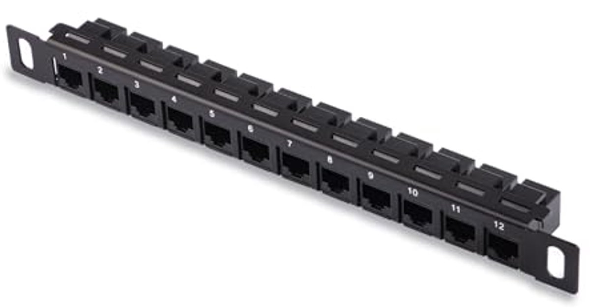 12 Poorts Patch Paneel CAT6 0.5U voor 10 Inch Server Rack