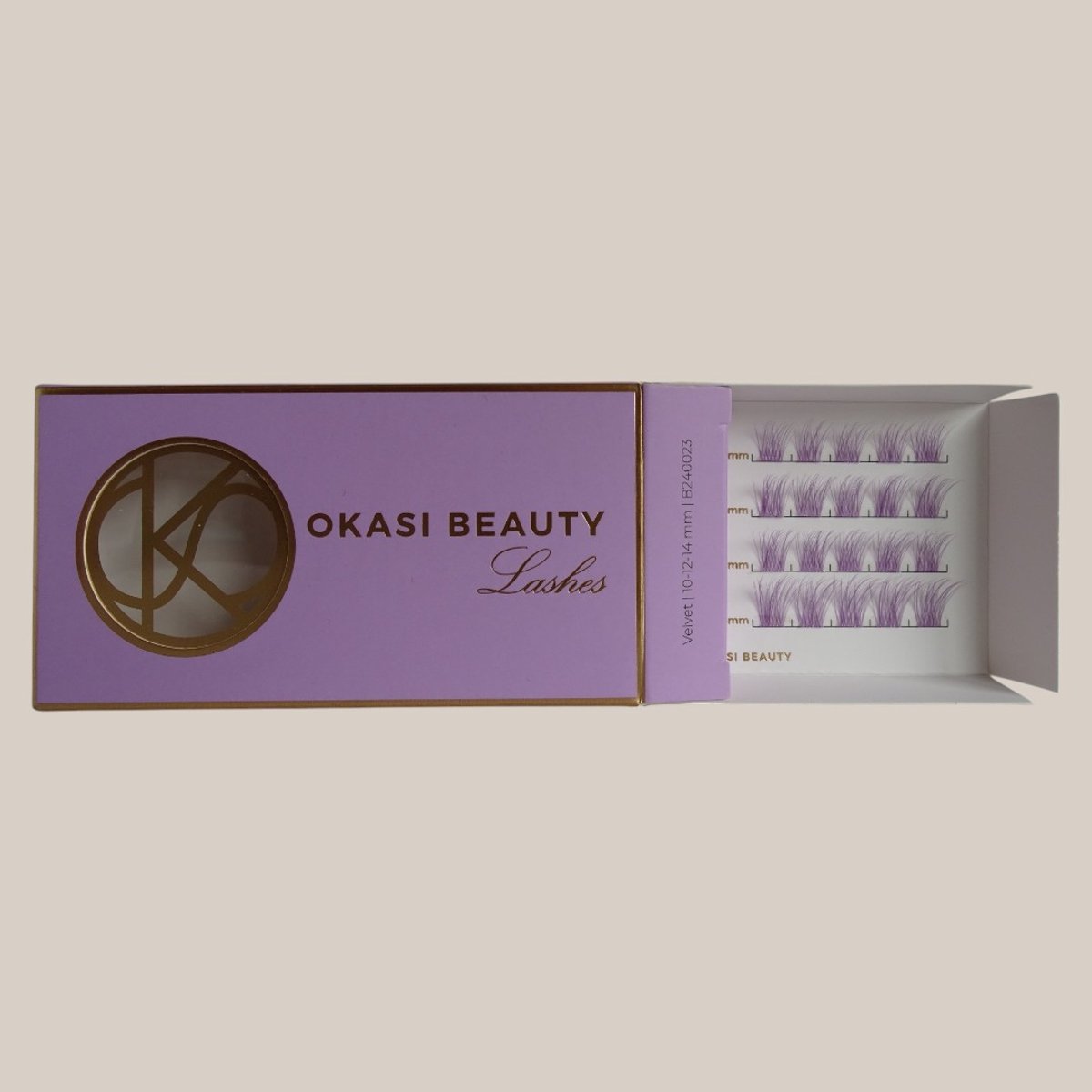 Okasi Beauty - Velvet - Premium Color Lashes - 40 paarse wimperplukjes cluster DIY Wimper segmenten - Mix lengte 10-12-14 mm - Ultradunne wimperband - DIY wimperextensions - Party & Festival Look