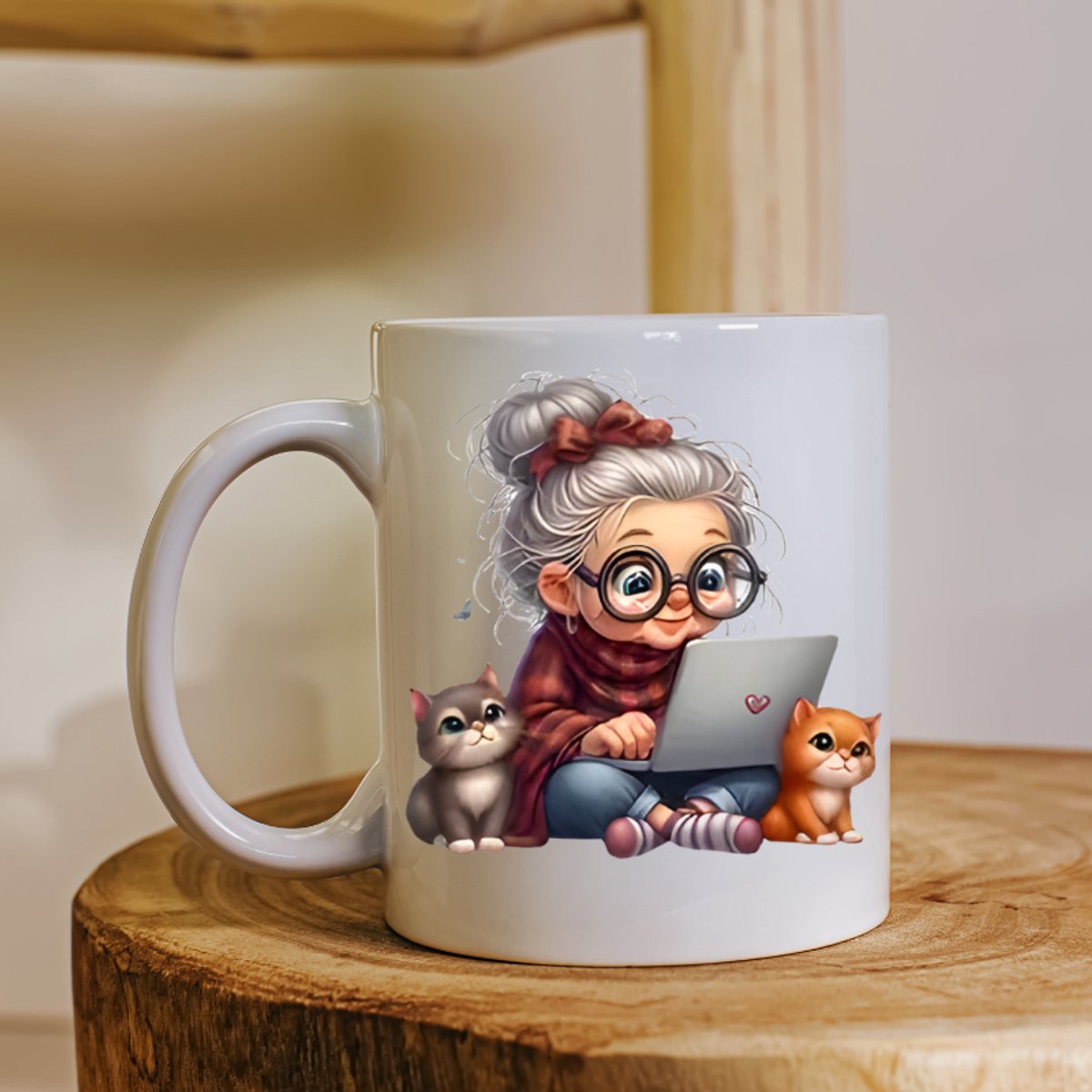 Lieve Oma Mok – Grappige Mok met Dieren – Perfect Cadeau voor Oma, Moederdag of Verjaardag