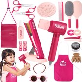 Luumuu® Kappersset Speelgoed 22-Delig - Kapper Set - Kinderen Kapperset - Kinder Kapperssetje - Fohn - Kind - Meisje - Kappers Speelset - Vanaf 3 Jaar