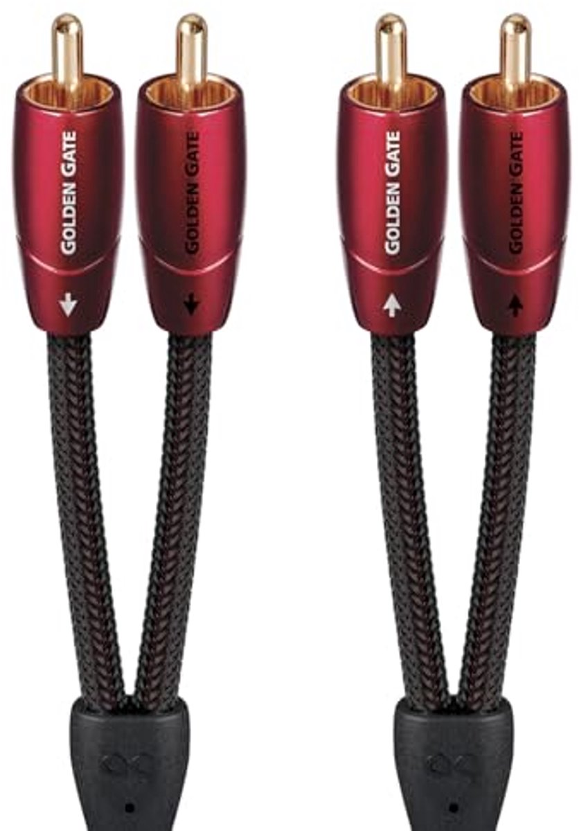 Stereo kabel met 4 RCA-stekkers - 0,6 m