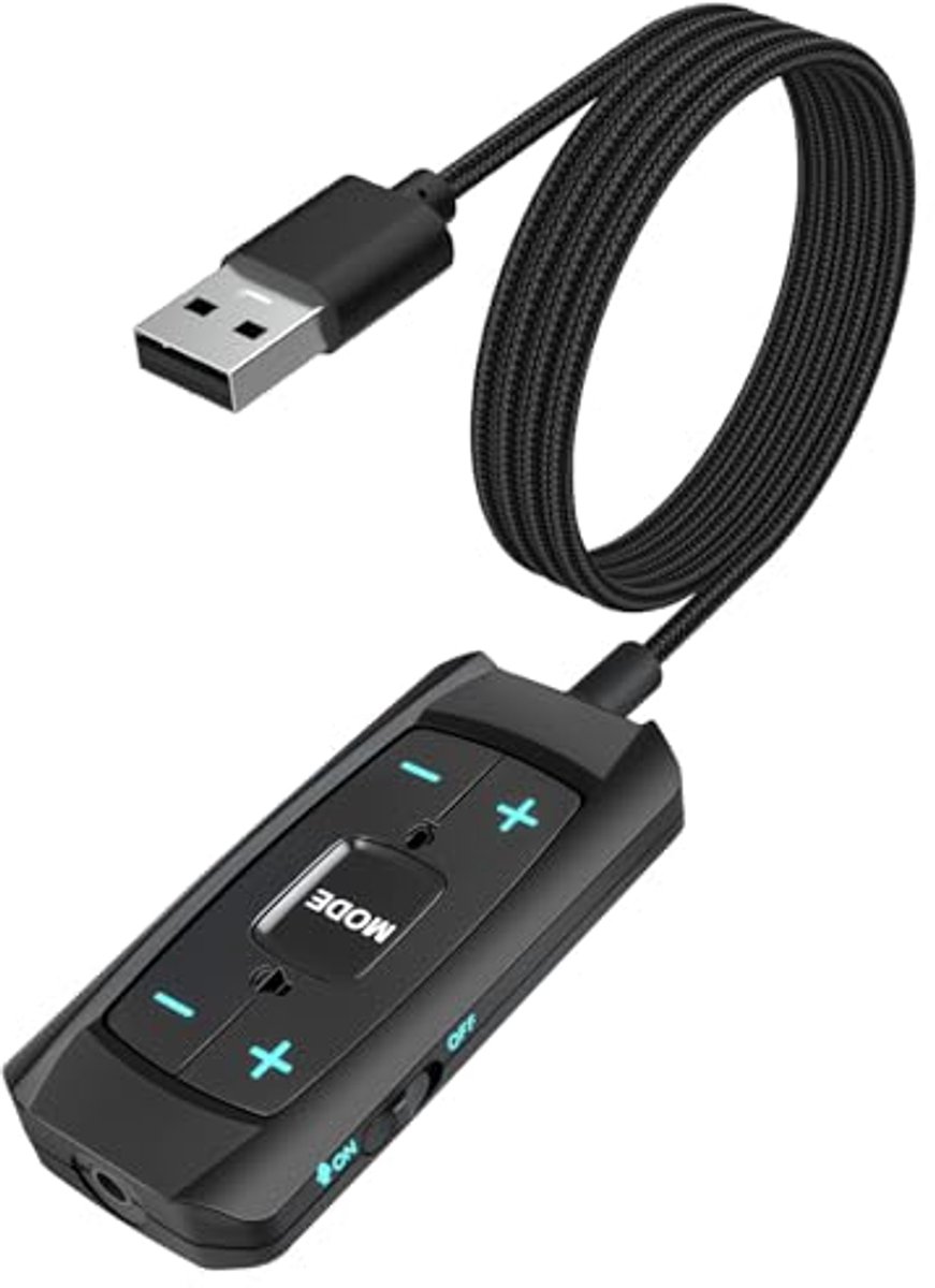 Image of 7.1 Virtual USB Sound Card with 3.5mm Jack for PC, PS4, PS5, Mac and Headphones