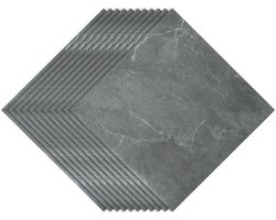 PVC-vloerbedekking- PVC vloeren - vinylvloer- Vinyl vloeren- Natuurlijk - 30 cm x 30 cm x 1.5 mm - dikte 1.5 mm - 33 tegels-Grijs marmer