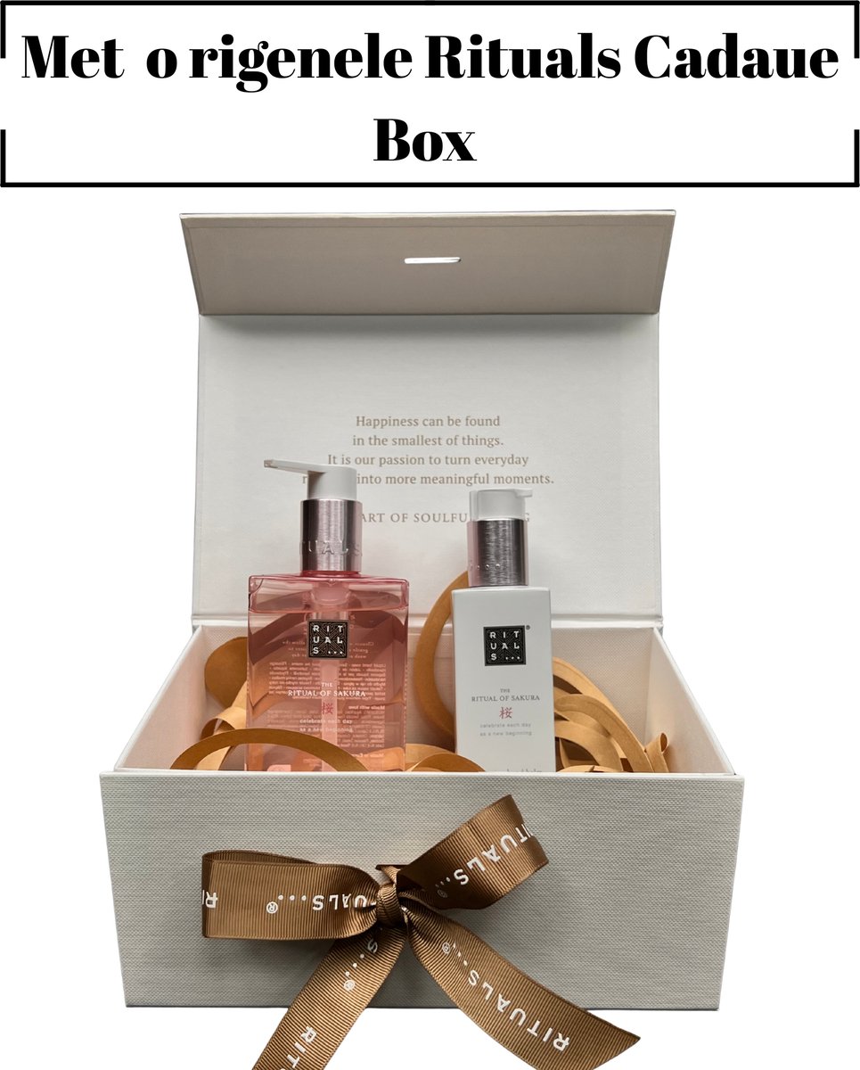 Rituals of Sakura - Geschenkset - Sakura Hand Wash 300 ml - Sakura Hand Balm 175 ml - Originele Rituals Cadeaubox