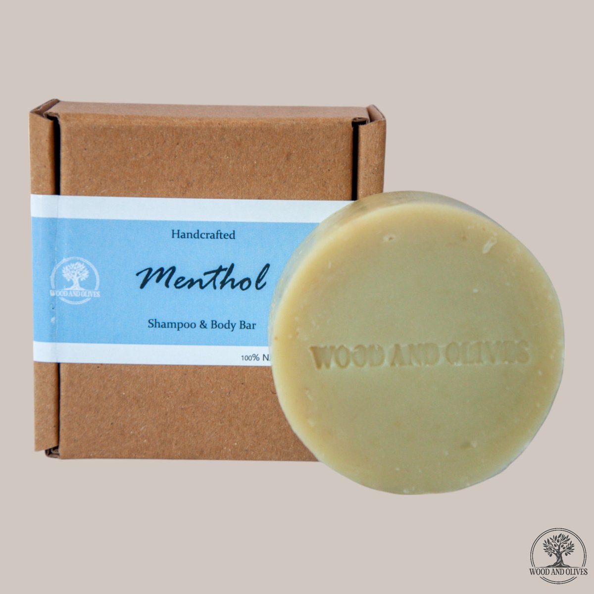 Wood and Olives - Menthol Shampoo & Body Bar - 100 g