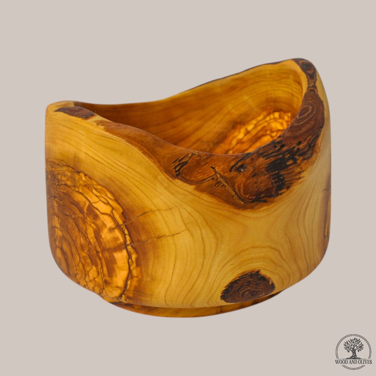 Wood and Olives - Olijfhouten Kom - Handgemaakt - Middel 20 cm