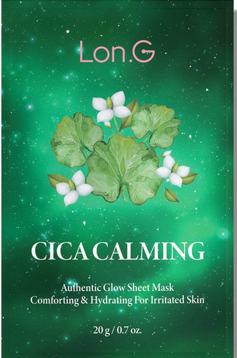 LON.G Cica Calming Sheet Mask – 10 stuks – Kalmerend & Verhelderend – Anti-Rimpel Korean Skincare