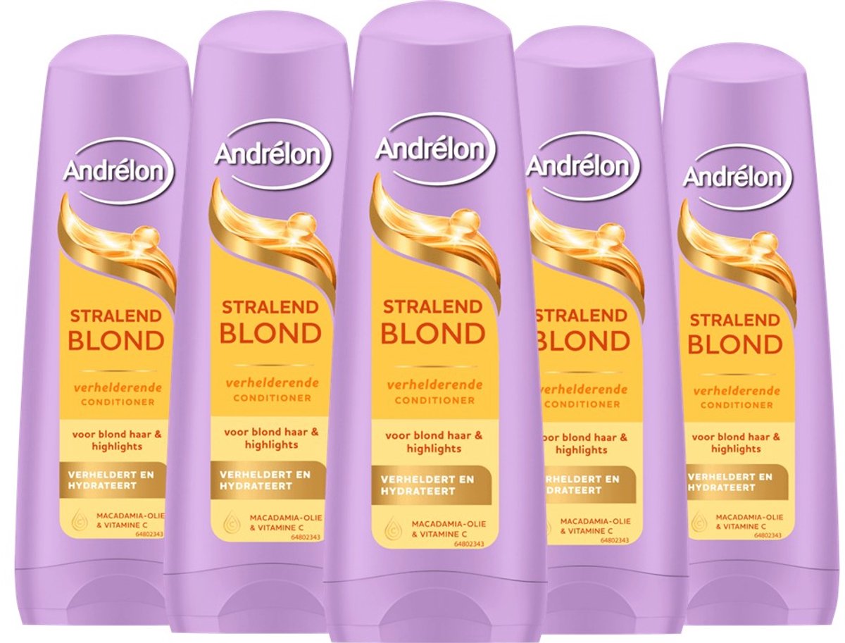 Andrélon Stralend Blond Conditioner - Voordeelverpakking 5 x 200 ml