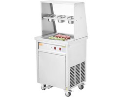 Ijsbakpan – IJsroller – Rolijs Machine – IJsplek – Gefrituurde IJs Machine – RVS 35x35 cm Werkoppervlak – Snelle Koeling & Ontdooifunctie