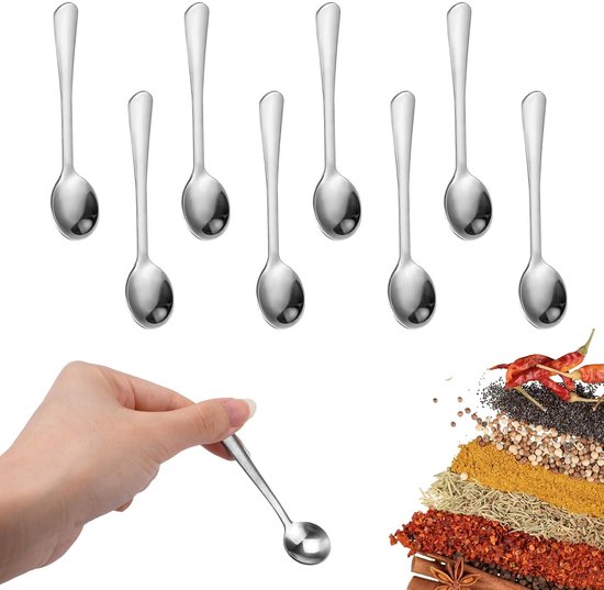 Bestekset Mini Roerlepels Voor Koffie Roestvrij Staal Kleine Lepels Voor Saus Zout Suiker Theelepel 6 Stuks Roze Zilver