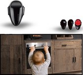 Veiligheidsslot voor de oven, 1 stuk, wit, veiligheid voor kinderen in de keuken, hittebestendige zelfklevende sloten, ovenblok voor kinderen, baby, wasmachine en magnetron