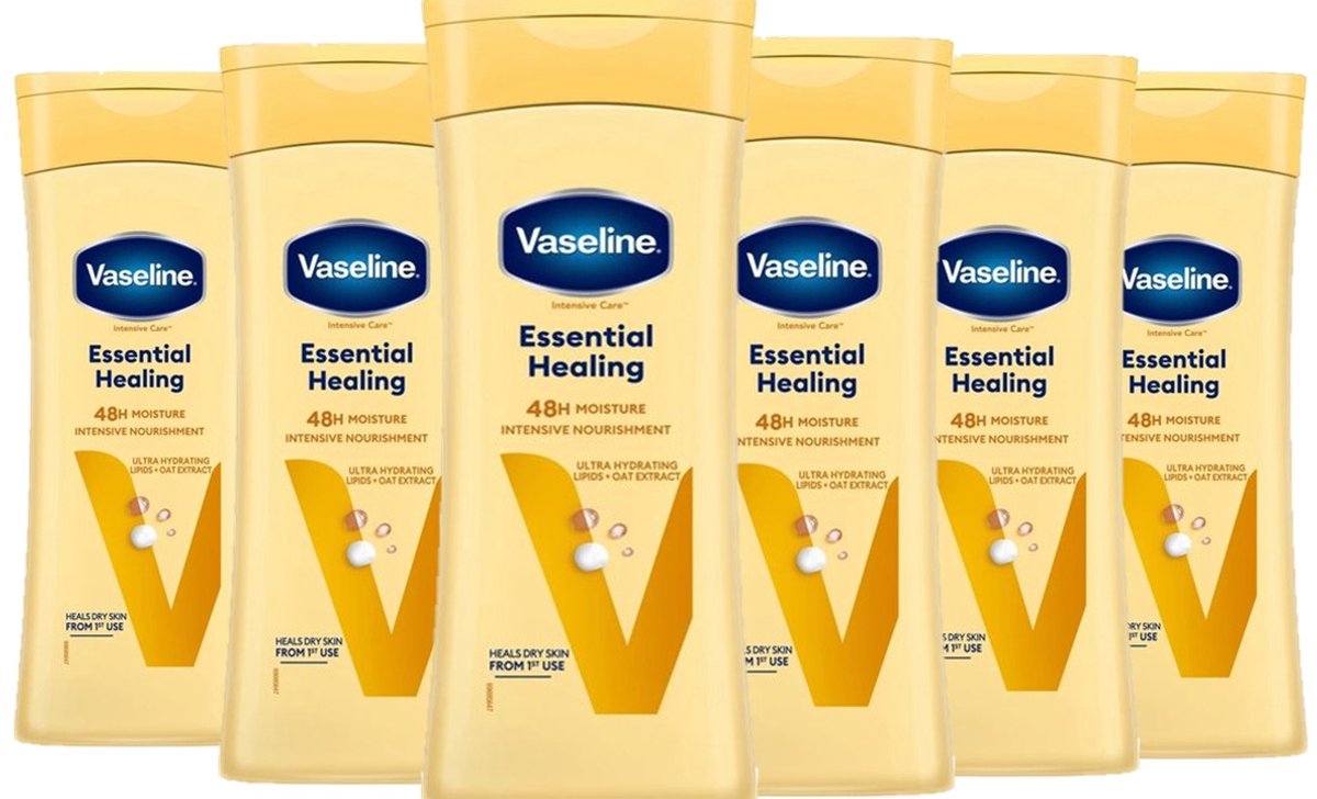 Bol.com Vaseline Bodylotion Essential Healing - 6 x 400 ml - Voordeelverpakking aanbieding