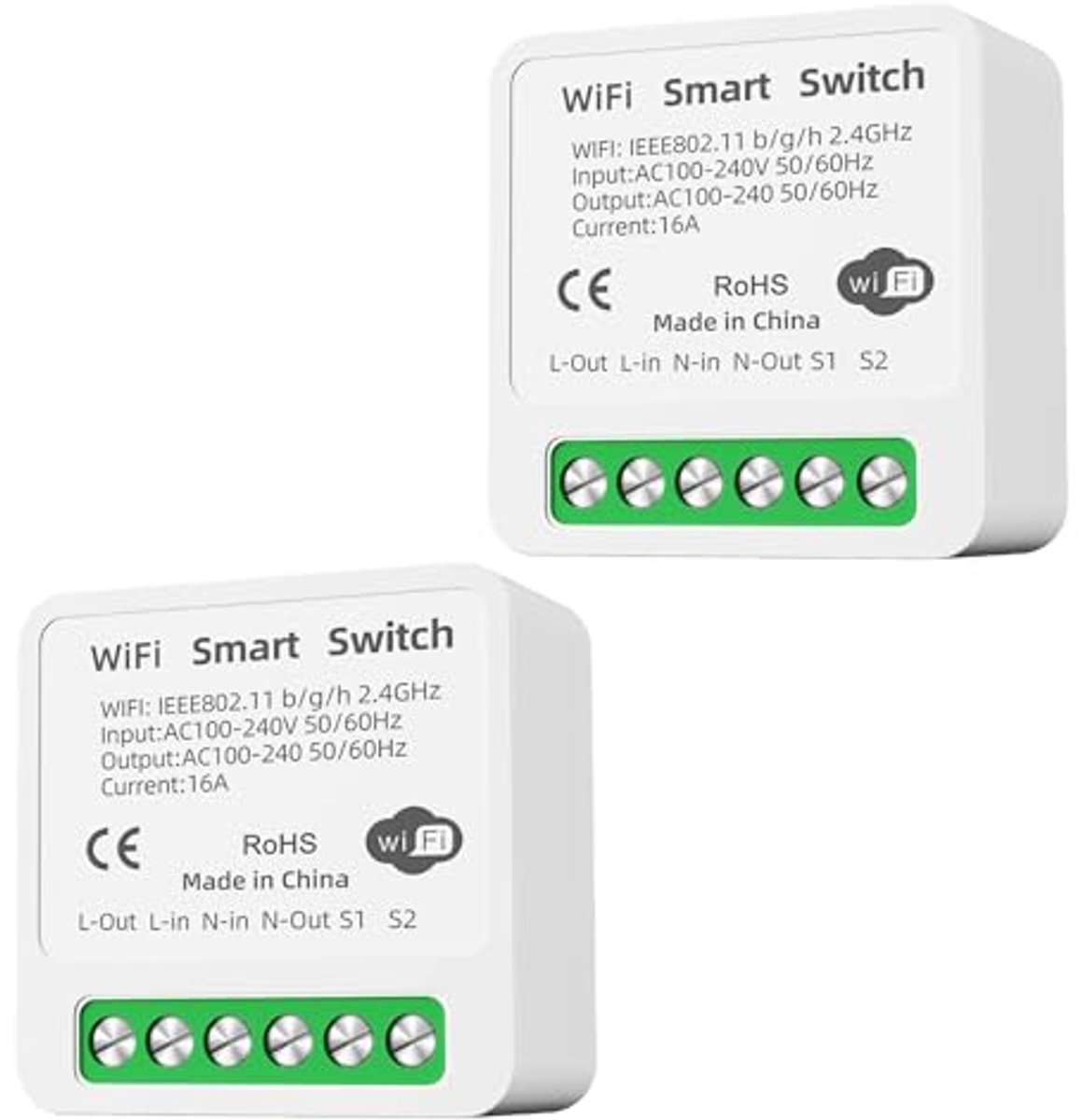 Slimme Wifi Lichtschakelaar voor Smart Home - Draadloze Afstandsbediening en Doe-Het-Zelf Opties
