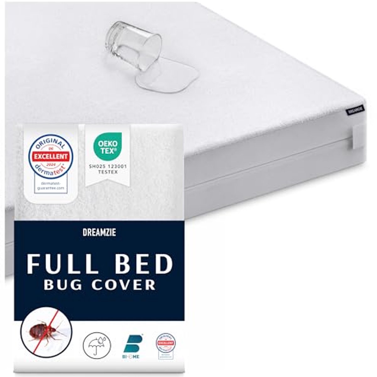 Matrasbeschermer 135x190cm Anti-Mijt en Bed Bugs - Waterdicht en Volledige Bedekking met Ritssluiting voor Allergieën