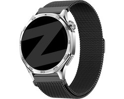 Bandz Smartwatch bandje Milanese 22mm - geschikt voor Huawei Watch GT 1/2/3/4/5/6 (Pro) - 46mm, Suunto 9 Peak (Pro)/Vertical/Race(2)/Run - 46mm, Amazfit Bip 5/6/Balance(2)/GTR 2/3/4 - 46mm, OnePlus Watch 1/2/3 - 46mm - Zwart