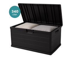 HIXA Kussenbox - voor Buiten - Groot - Waterdicht - Weersbestendig - 340L - Opbergbox - Tuinkussenbox - TIBO