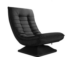 Casaria Fauteuil - Verstelbaar 58x57x84/87cm 150 kg Belastbaar - Zwart