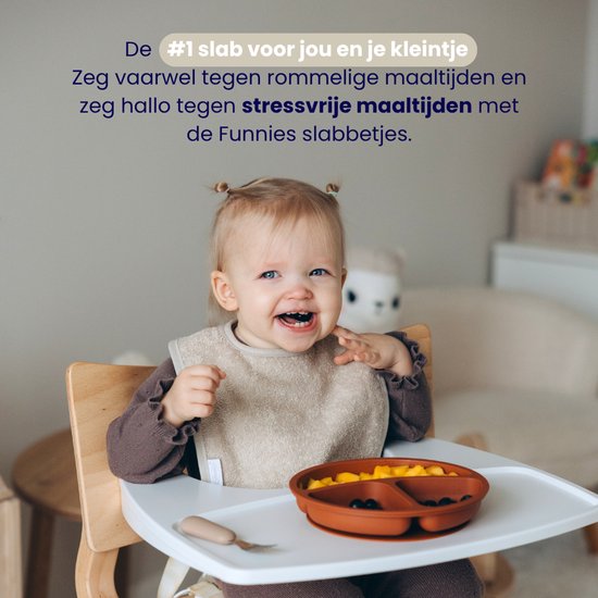 Funnies Slabbetjes 10-Pack - Wit - Set van 10 Stuks - Slab voor Kinderen - Slabbertjes Baby - Slabber van Funnies. — afbeelding 2