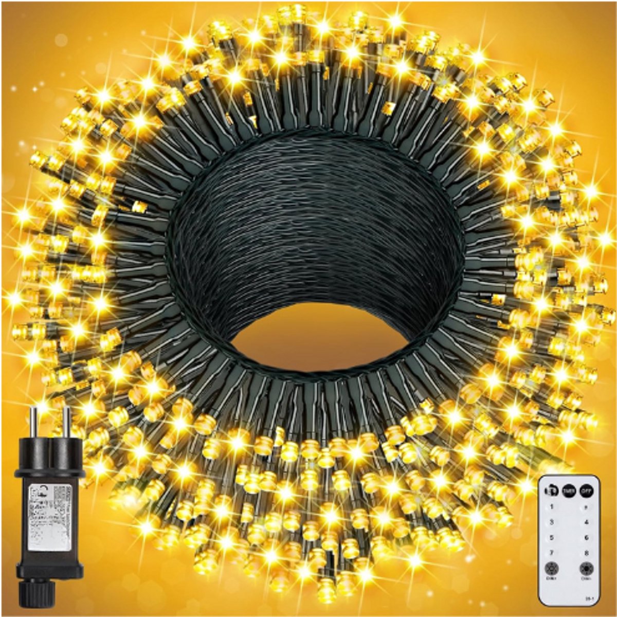 BOG 100m 800 LED Kleurrijke Kerstverlichting Buiten - 8 Modi - Met Afstandsbediening Timer Stroomvoorziening IP65 Voor Kerstboom Terras Bruiloft Feestdecoratie