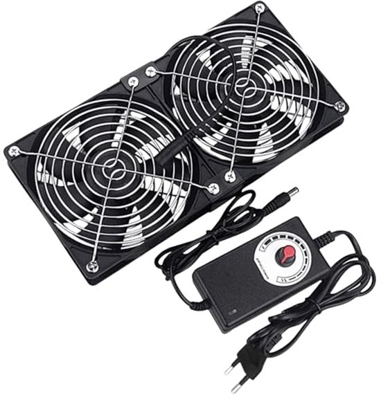 120 Mm 12 V PC-Gehäuselüfter - Einstellbare Windgeschwindigkeit, AC 220 V 240 V Lufter 2750 Umin Laptop Pc Lufter Fur Tv Radio Router Doppellufter 86951442