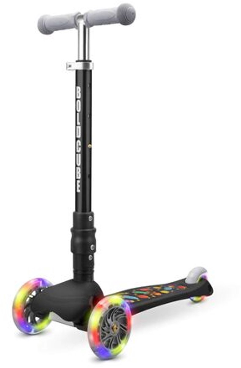 BOLDCUBE Kinderstep met 3 wielen - Rocket Zwart - voor jongens & meisjes van 2 - 8 jaar
