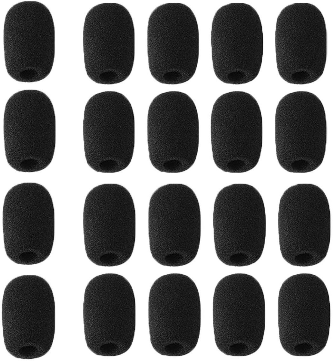 EXCITAT Koptelefoonschuimhoezen - Popfilters - Duurzaam - Gemakkelijk schoon te maken - Geschikt voor optredens en conferenties - 20 stuks