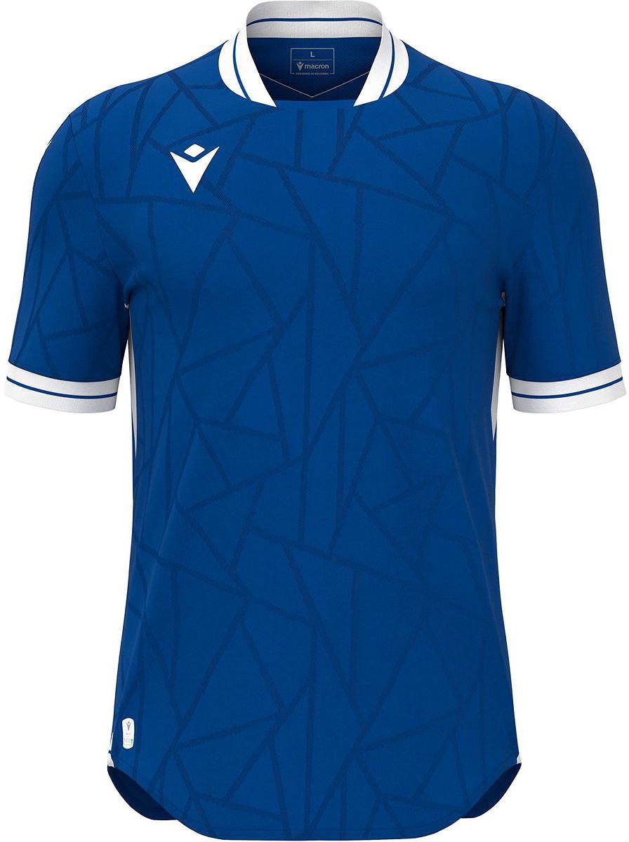 Macron Cerberus Shirt Korte Mouw Heren - Royal / Wit | Maat: L