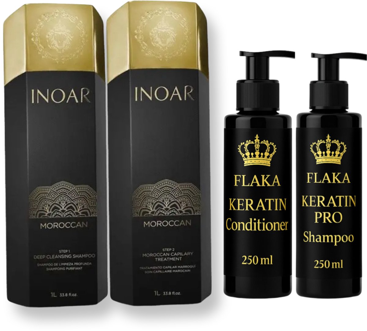 Inoar 2x1000ml KIT Moroccan MARROQUINO & Glanzend Haar & Shampoo & Conditioner na Keratinebehandeling Merk: Inoar 2,2/5 Bekijk 6 reviews