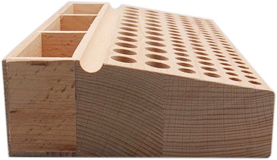 Porte-outils en Cuir 98 trous, Outils en bois, boîte de rangement en bois, organisateur