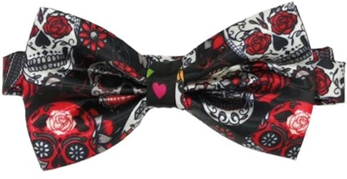 Daity Halloween stropdas voor heren - Halloween bloederige vlinderdas - Halloween wit en rode stropdas