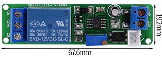 Timer module switch relay timer 1/10s timer on 12V DC | bol