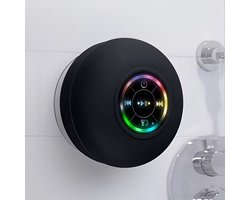 Pure17 Mini LED Badkamerluidspreker – Draadloos – USB Oplaadbaar – IPX4 Waterbestendig – Bluetooth 5.0 – Surround Sound – Voor Smartphone, Tablet & PC – Tafelmodel – Compacte Speaker met LED-verlichting