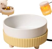 NAMSAN Verwarmde waterbak voor honden, hangend in de hondenkooi, voorkomt het bevriezen van water, voerbakken voor honden/katten