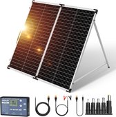 Zonnepaneelset, zonnepanelen 100W 12V draagbare zonnepaneeloplader, monokristallijn off-grid-systeem Pv-systeem zonne-energie voor caravan, camping