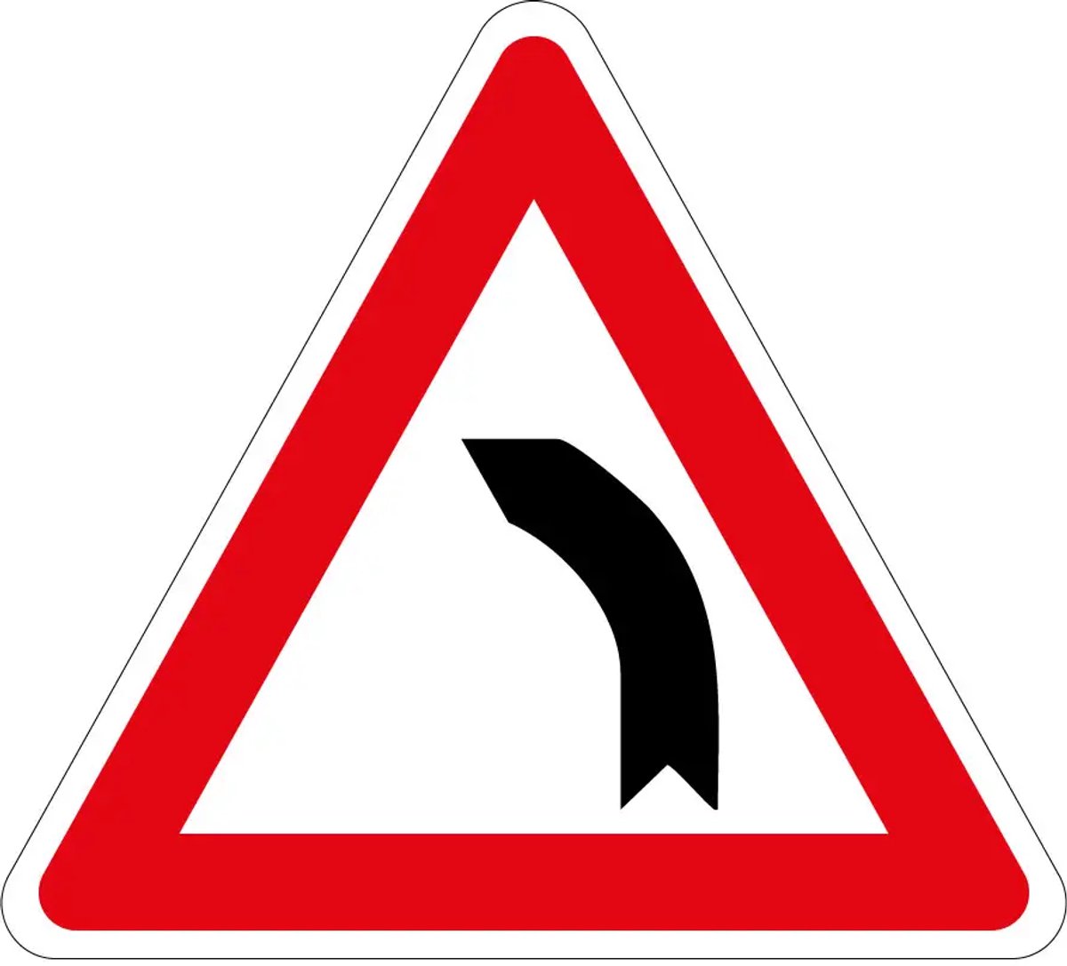 Bocht naar links sticker - J3 | 40 cm