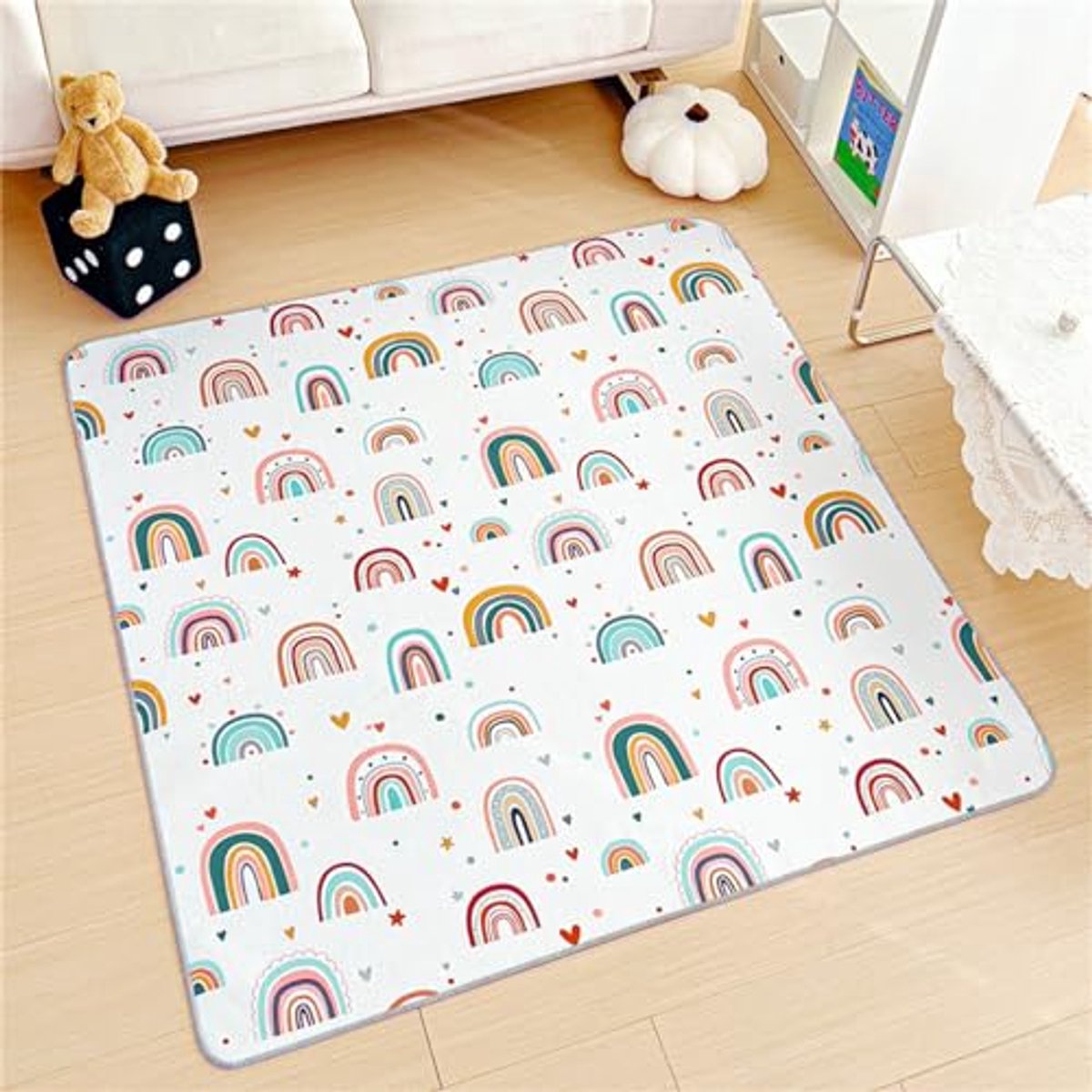 Waterdichte Vloermat voor Kinderstoel - Antislip en Opvouwbaar (150 x 150 cm)