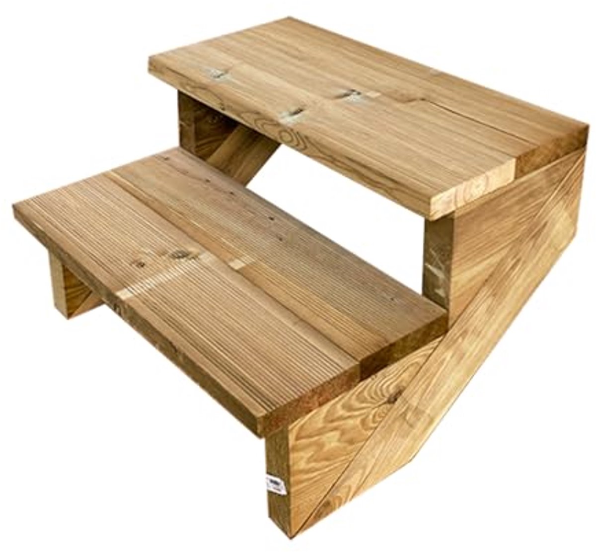 Houten Terrastrap 2 Treden - 37cm Hoogte, 60cm Breedte - Voor Buiten