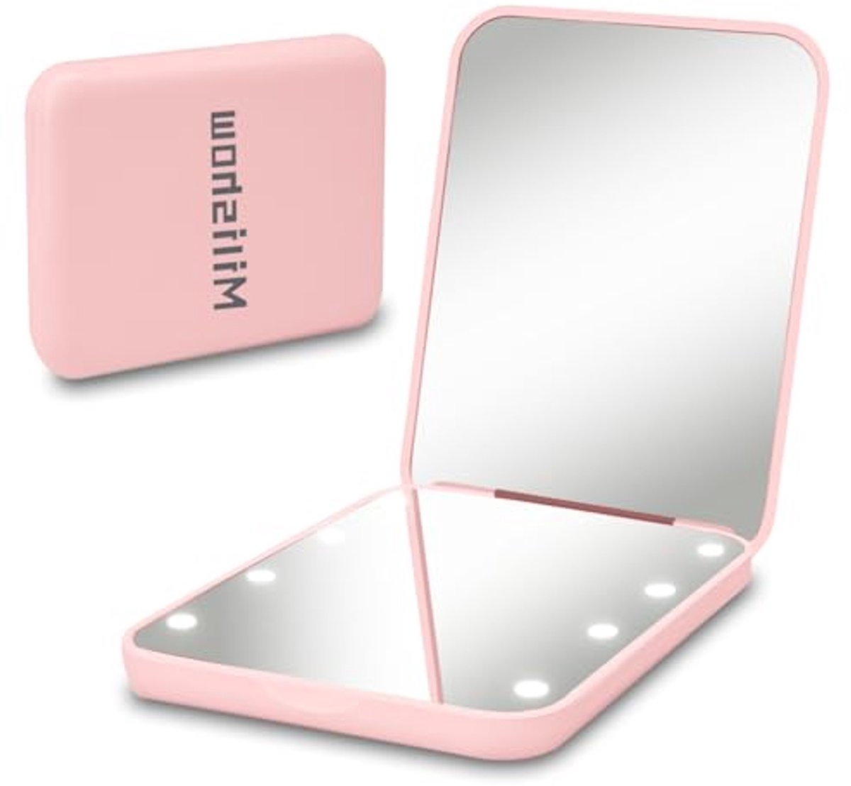 Compacte Vergrotende LED Zakspiegel - Handheld Make-up Spiegel met Verlichting