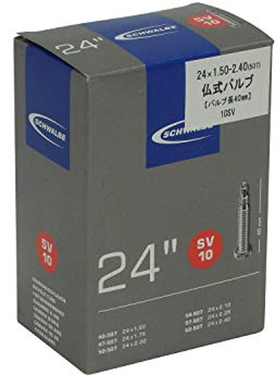 Fietsbinnenband 24 inch SV10 40 mm zwart - Geschikt voor 1.75-2.35 inch