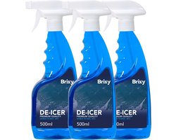 Brixy 3-Pack Antivries Spray - Ruitenontdooier Voor Auto - Krachtige Ontdooispray - De-Icer - Winter - 3x 500ml