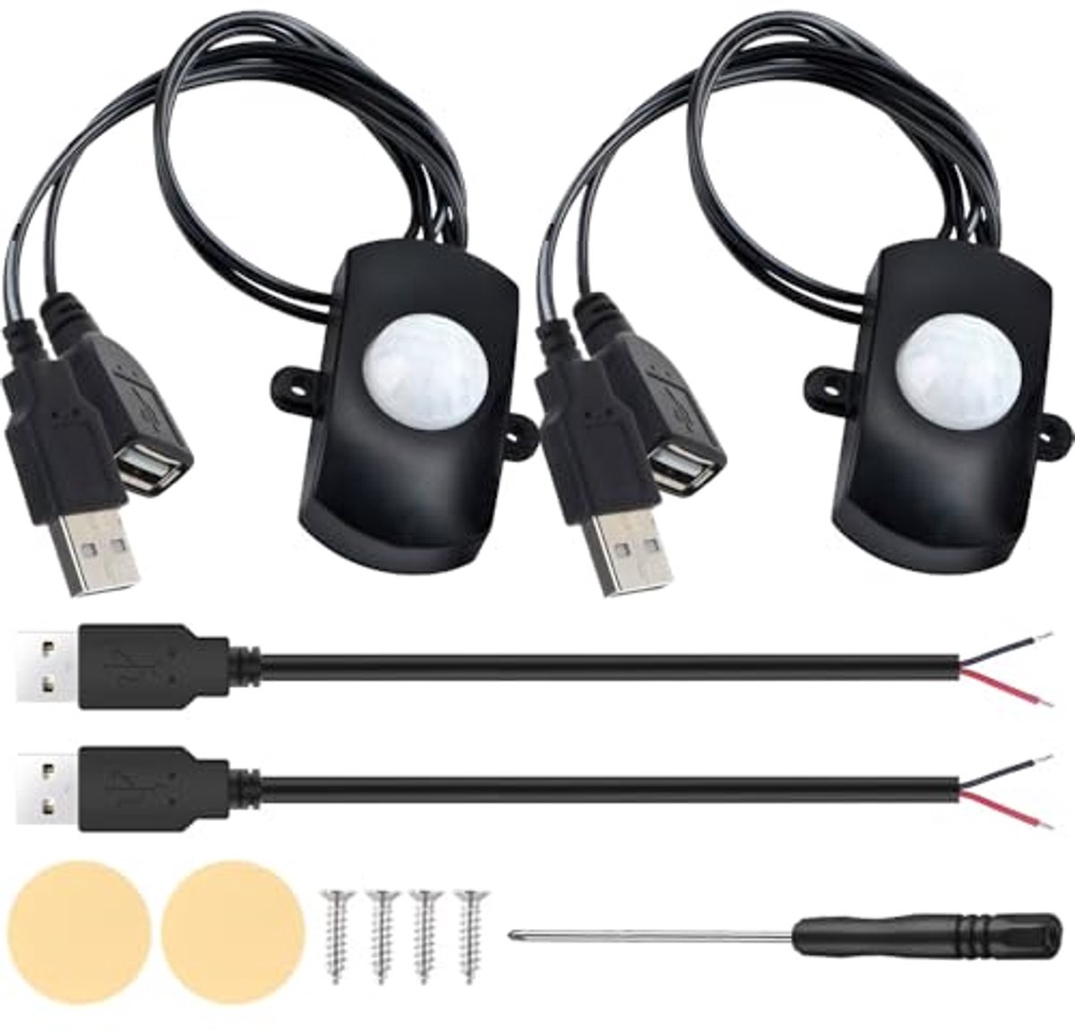 Mini PIR Bewegingssensor Schakelaar voor LED Wandlampen met USB
