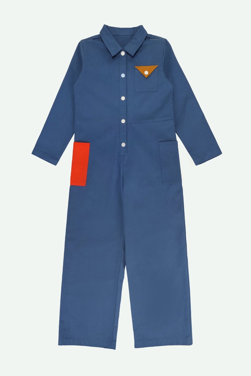 Sticky Lemon - jumpsuit - blauwe walvis