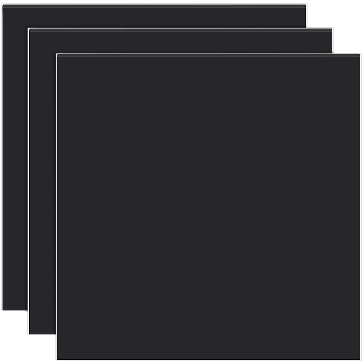 Image of 20x20cm zwarte matten - 3 stuks - Hittebestendige placemats - 2mm dik