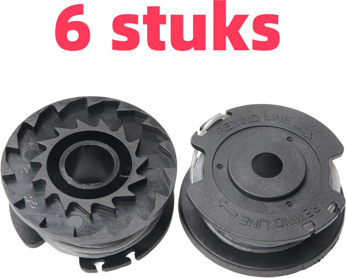 6 stuks - 6 grasmaaierspoelen - trimmerspoelen - geschikt voor spoelen F016800569/F016800385