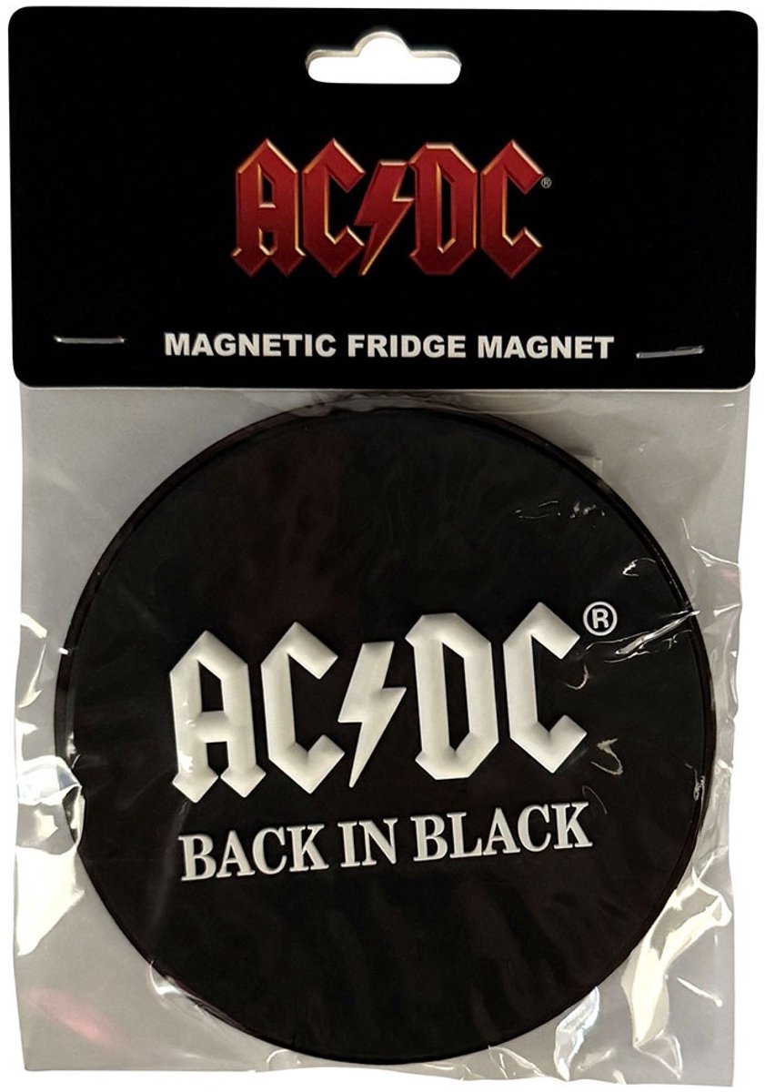 AC/DC - Back In Black Koelkastmagneet - Zwart